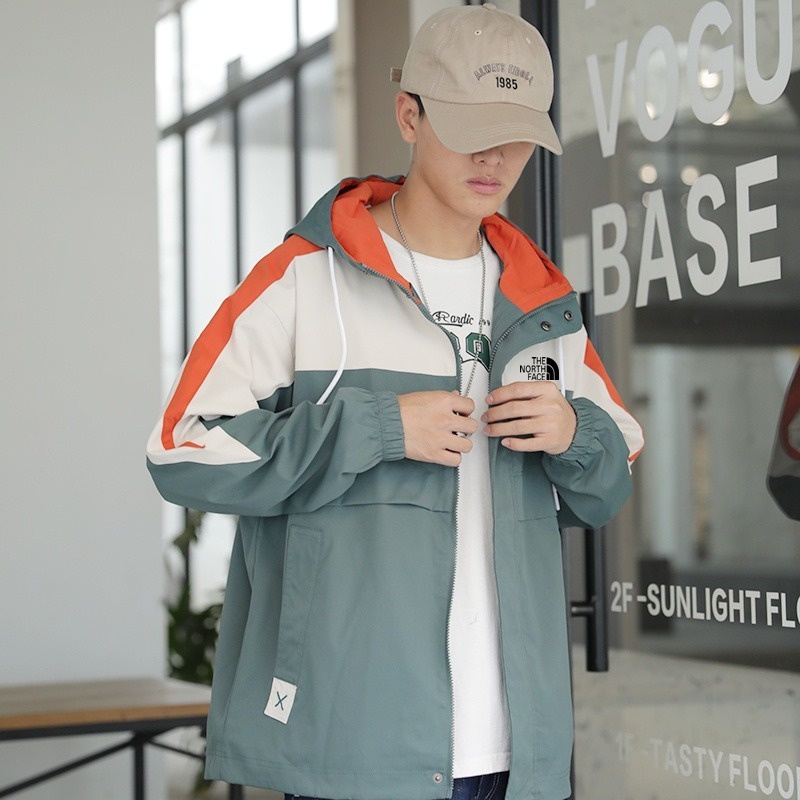 Thenorthface Áo Khoác Dáng Rộng unisex Chính Hãng 100% Chống Gió Ấm Áp Thời Trang Mùa Thu