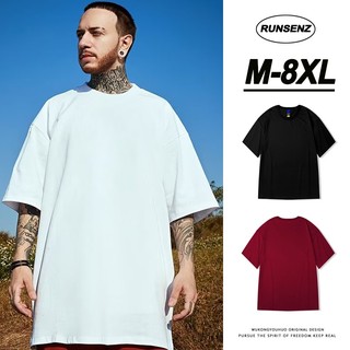  Áo Thun Trơn Tay Ngắn Cổ Tròn plus size m-8xl 