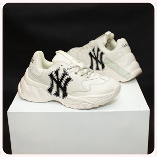 Giày thế thao MLB Ny chữ đen độn đế tăng chiều cao full box, Giày sneaker nam nữ logo in 3D mới nhất 2022 cao cấp G280
