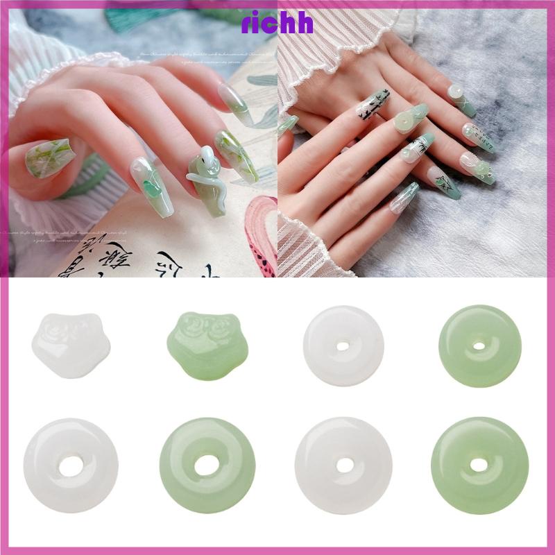 Richh Set 10 Hạt Đá 3d Đính Móng Nghệ Thuật