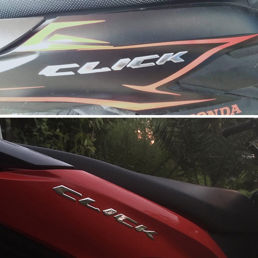 Set 2 Miếng Dán logo 3d Chống Thấm Nước Trang Trí Bình Xăng Xe Mô Tô honda click 125 125i click150i 150