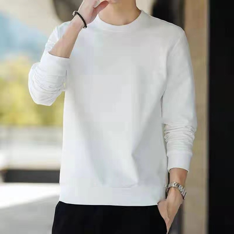 Áo Sweater cotton plus size Dáng Rộng Cổ Tròn Thời Trang Thu Đông Dành Cho Nam