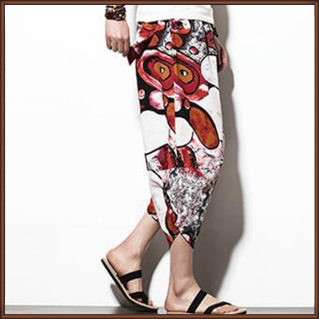 Jaz Quần harem cotton Lanh Mùa Hè Dáng Rộng Kích Thước m-5xl Cho Nam Giới