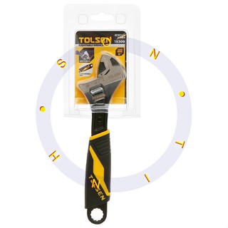 Mỏ lết công nghiệp cán nhựa đen 8 inch - 200mm TOLSEN 15309