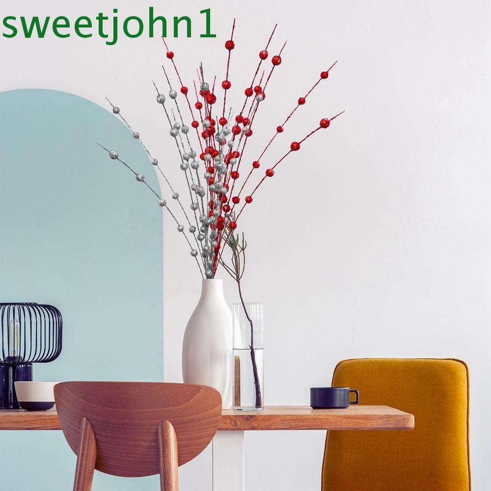 Sweetjohn Hoa Quả Mọng Nhân Tạo Bằng Nhựa Lấp Lánh Trang Trí Nhà Cửa / Tiệc Cưới / Giáng Sinh