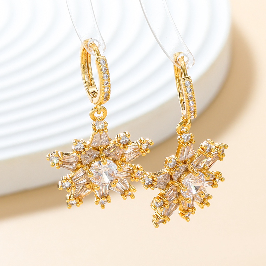 Khuyên Tai Thép Titan Đính Đá zircon Thời Trang