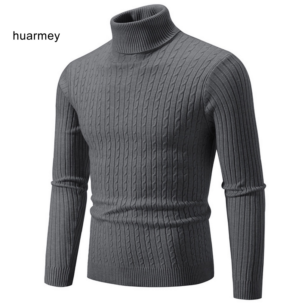 Huarmey Áo sweater Dệt Kim Cổ Lọ Thời Trang Mùa Đông Ấm Áp Cho Nam