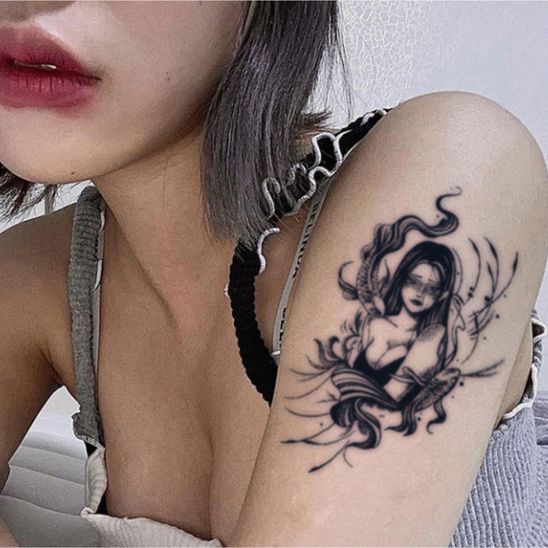 Hình Xăm Giả Bằng Sứ Chống Thấm Nước Bền Màu Suốt 15 Ngày Hình Cô Gái Trong Đêm