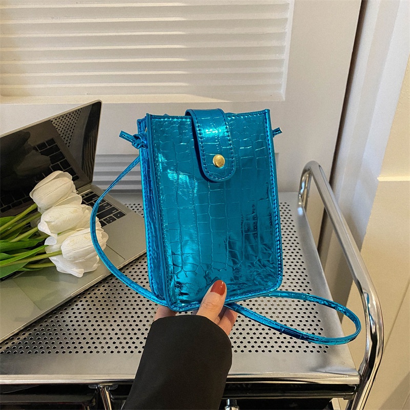 Mới Túi Đeo Chéo Da pu Màu Trơn Bóng Thời Trang Cho Nữ