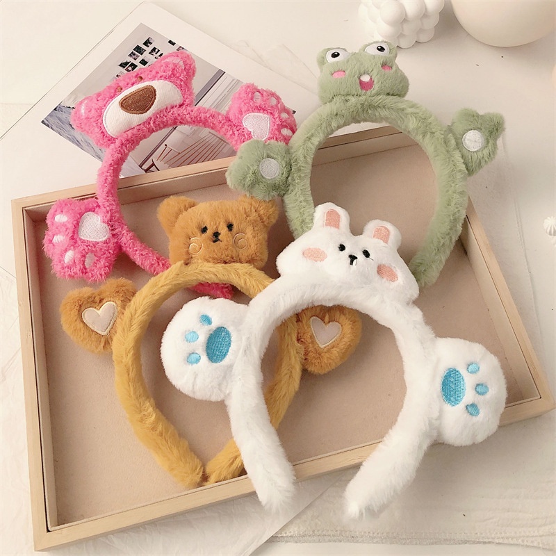 Băng Đô Cài Tóc Hình Thú Hoạt Hình Bằng Nhung Lông Thời Trang - HSU