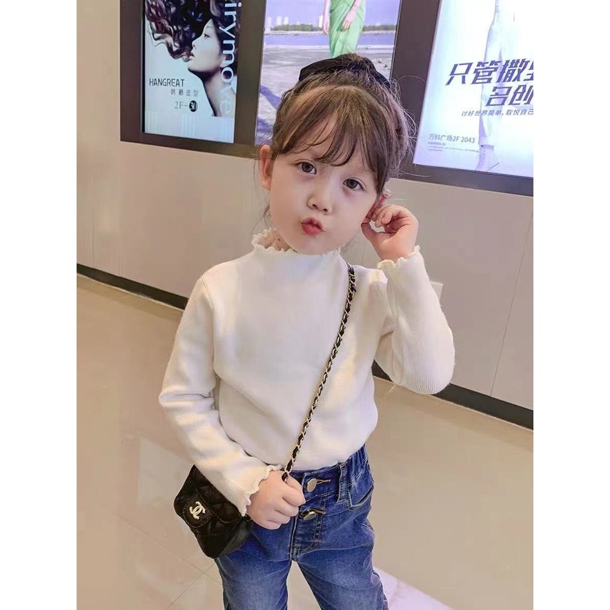 Áo Thun Tay Dài Co Giãn Thời Trang Cho Bé Gái