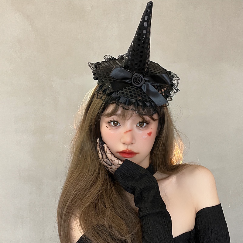 ♕ Halloween Mũ phù thủy Băng đô Phù thủy Cosplay Mũ bí ngô Vòng tóc Trang trí tiệc Halloween cho bé gái Quà tặng Trang trí đầu tiệc ngày lễ