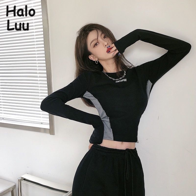 Halo  Luu áo phông áo thun nữ croptop baby tee Thời trang hàn quốc A99JA7Q 37Z230912