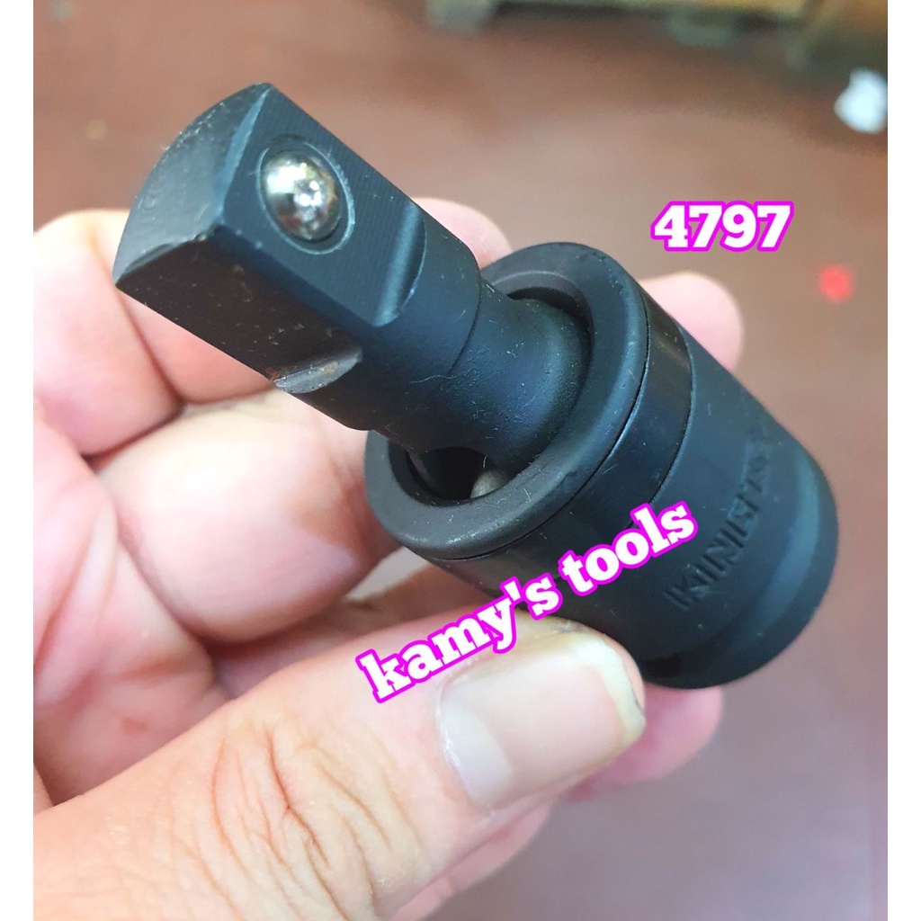 Đầu lắc léo đen có bi 1/2 inch Kingtony model 4797 dài 65mm