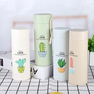 Bình Đựng Nước Xương Rồng Love Cactus Giữ Nhiệt 400ml