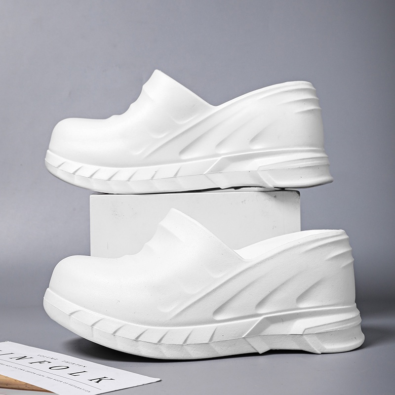 Mới Giày Cao Su sandal 9cm Chống Thấm Nước Size 36-41