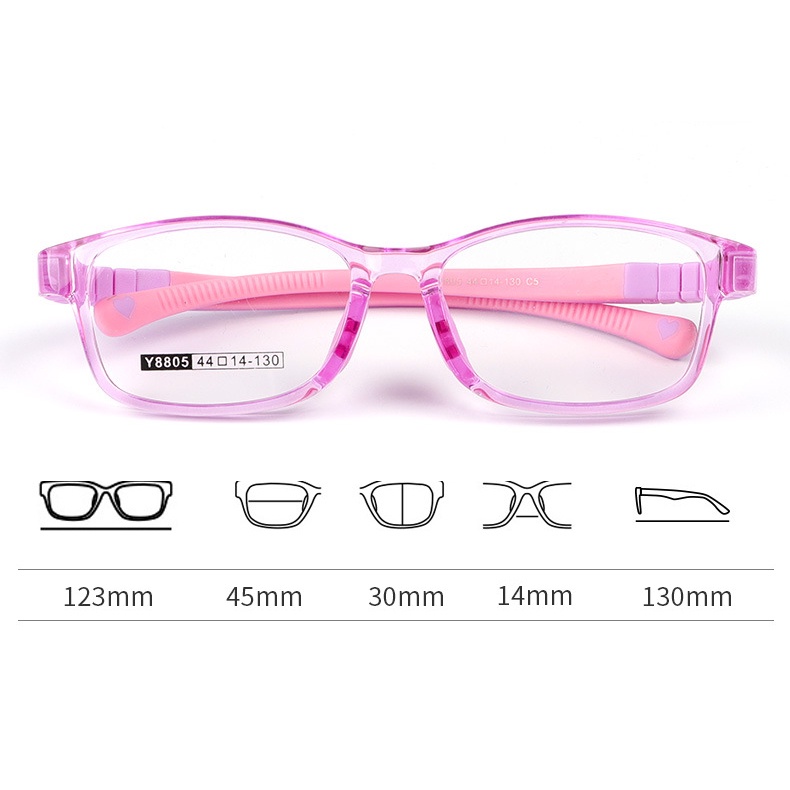 Gọng mắt kính trẻ em vuông 8805