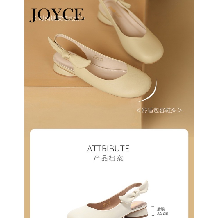 JOYCE GIÀY SỤC ĐẾ BỆT Mary Jane giày bệt nữ giày búp bê CÓ QUAI da mềm FBL23912DF 37Z230914