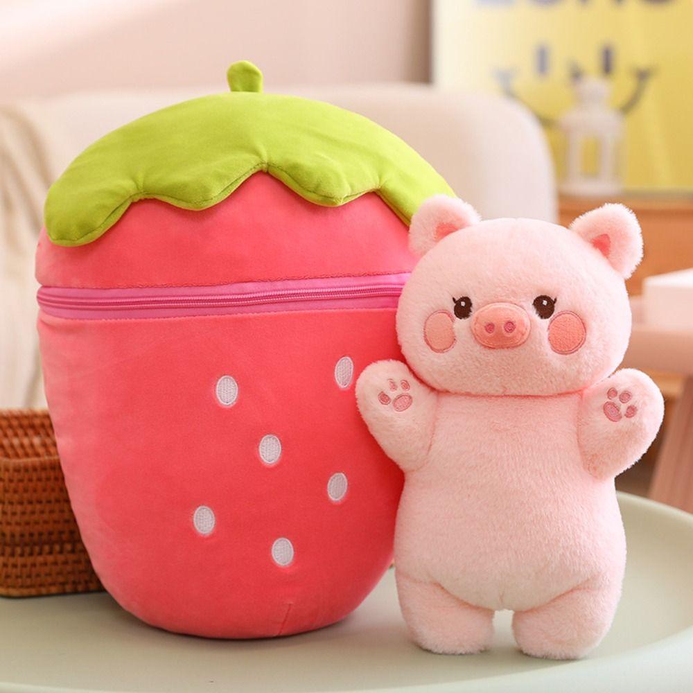 Mluck bunny Nhồi Bông Tai Thỏ taiyaki Dâu Tây / Heo / Thỏ Nhồi Bông Mềm Mại Làm Quà Tặng Sinh Nhật