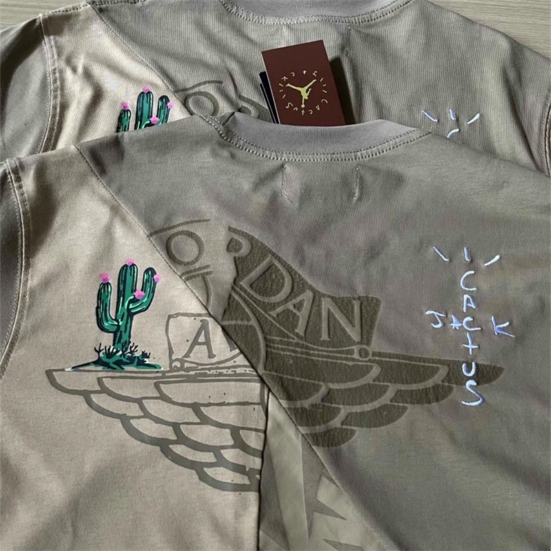 Travis scott-Áo Thun 100% cotton In Hình Xương Rồng Thời Trang Cho Nam Nữ
