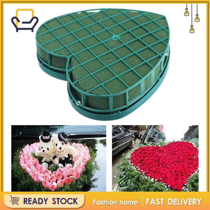 Khối Xốp Hình Trái Tim Màu Xanh Lá Cây Đế Xốp Cho Đám Cưới / Xe Hơi