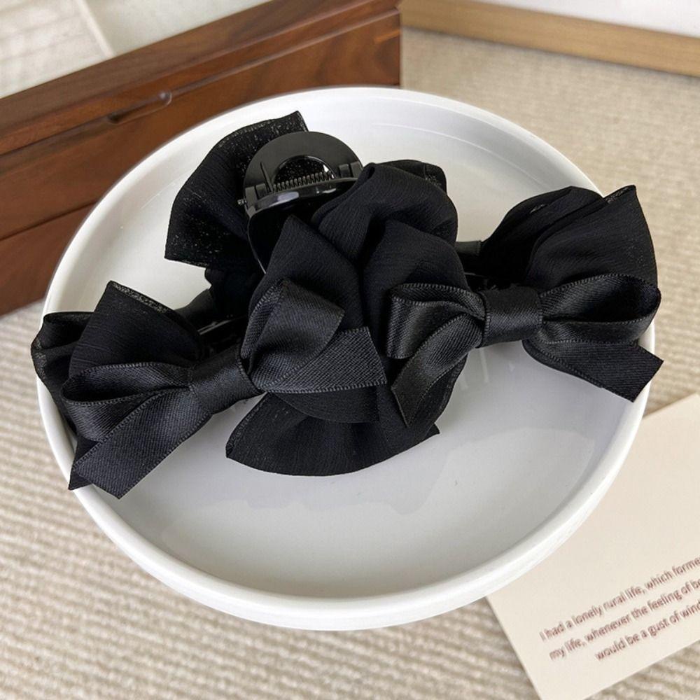 Daniels Kẹp Tóc Nơ Hai Mặt Bằng Vải Thanh Lịch Dành Cho Nữ