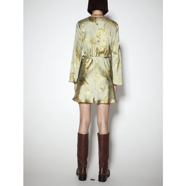 Zara Đầm Lụa satin Thời Trang Thanh Lịch Cá Tính Cho Nữ 8649161