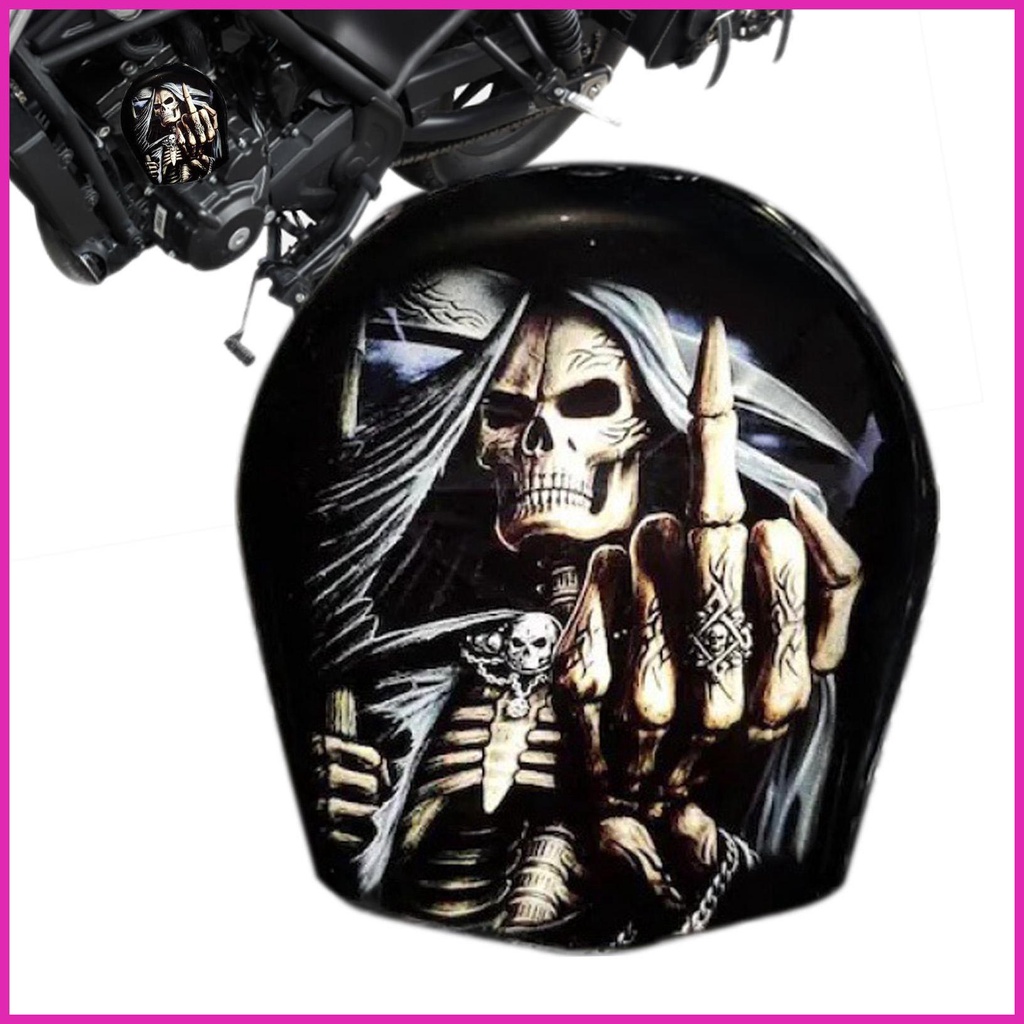 Vỏ Bọc Còi Xe Máy Hình Đầu Lâu Bò Phong Cách gothic