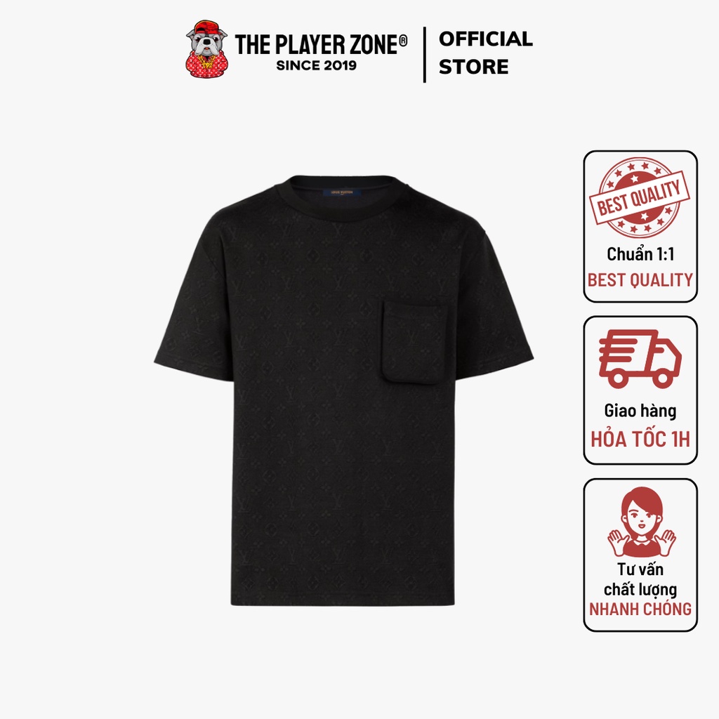 LV T-Shirt - Áo Thun LV Signature 3D Pocket Monogram Season 2023 (Black)