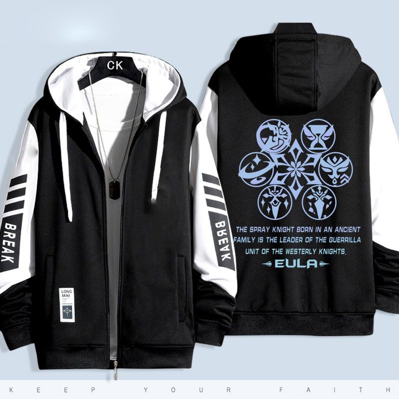 Genshin Áo Khoác sweater unisex eulat kamizato ayaka Ấn Tượng Mùa Thu Đông rsab