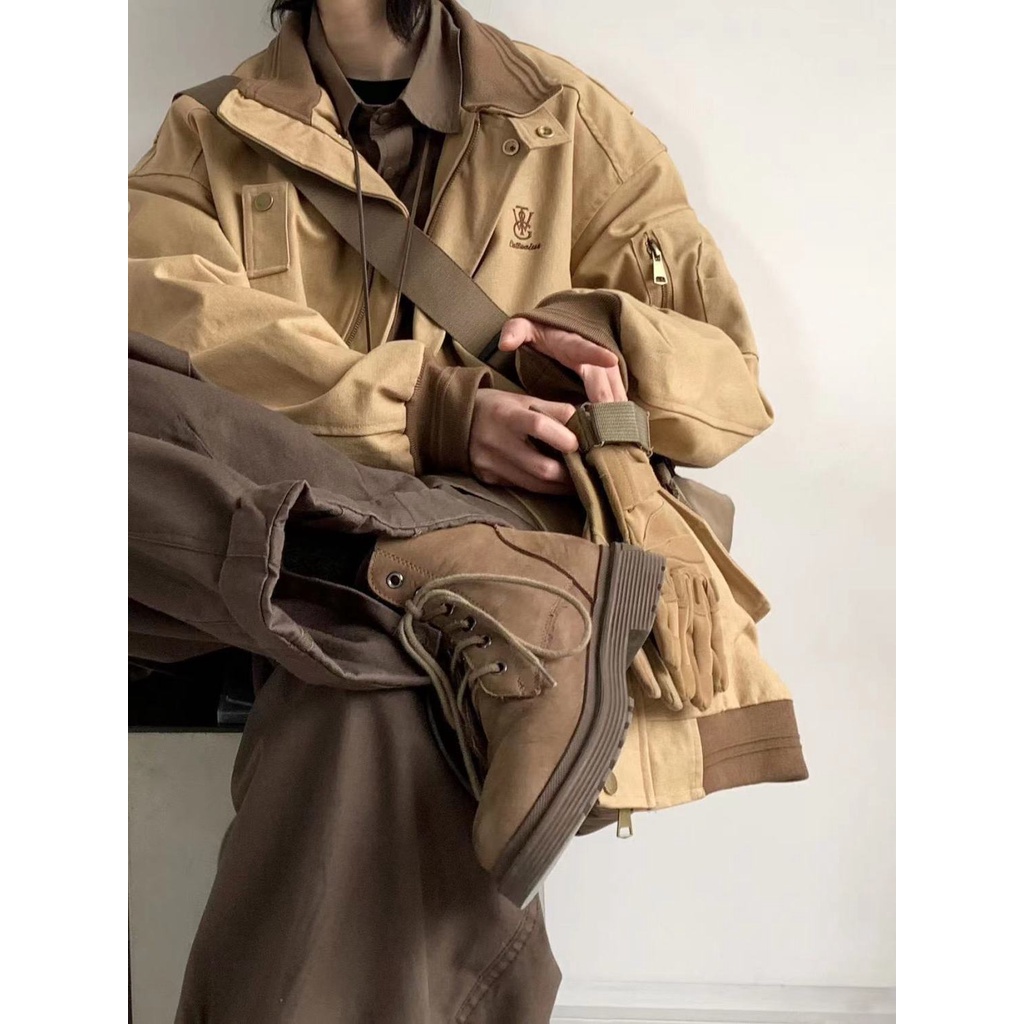 Áo Khoác Thêu Họa Tiết Phong Cách retro Nhật Bản Thời Trang Cho Nam Nữ