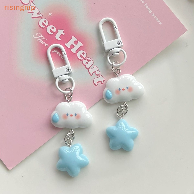 Móc Khóa Xe Hơi / Túi Xách Hình Đám Mây / Ngôi Sao Màu Xanh Dương Dễ Thương Cho Nữ