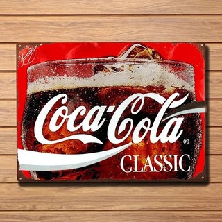 Coca cola coca-cola áp phích dán tường trang trí bằng kim loại kiểu vintage