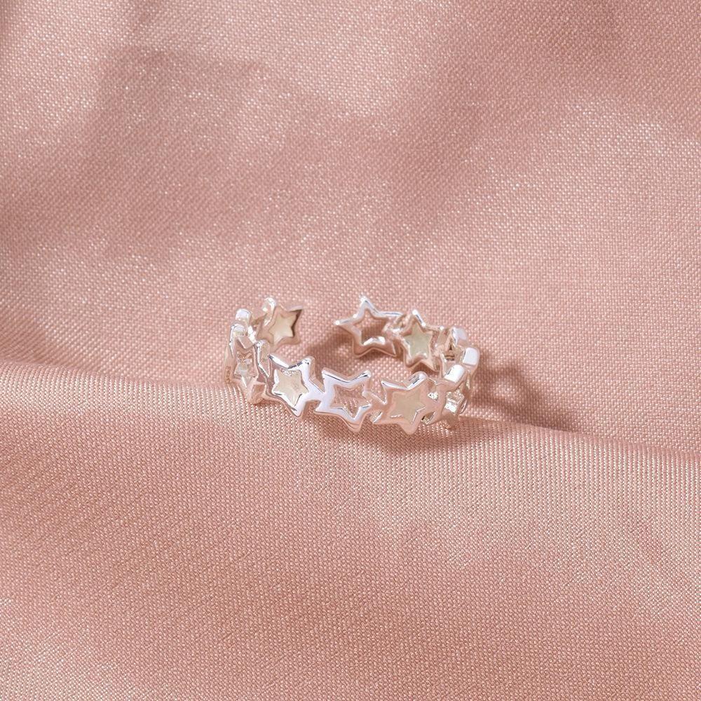 Bliss Nhẫn Ngôi Sao Dạ Quang Phát Sáng Trong Bóng Tối y2k Thời Thượng Cho Cặp Đôi