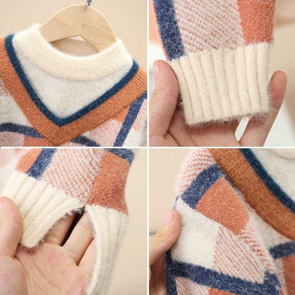 Áo sweater Dệt Kim Dày Dặn Thời Trang Thu Đông 2023 Cho Bé Trai phlis