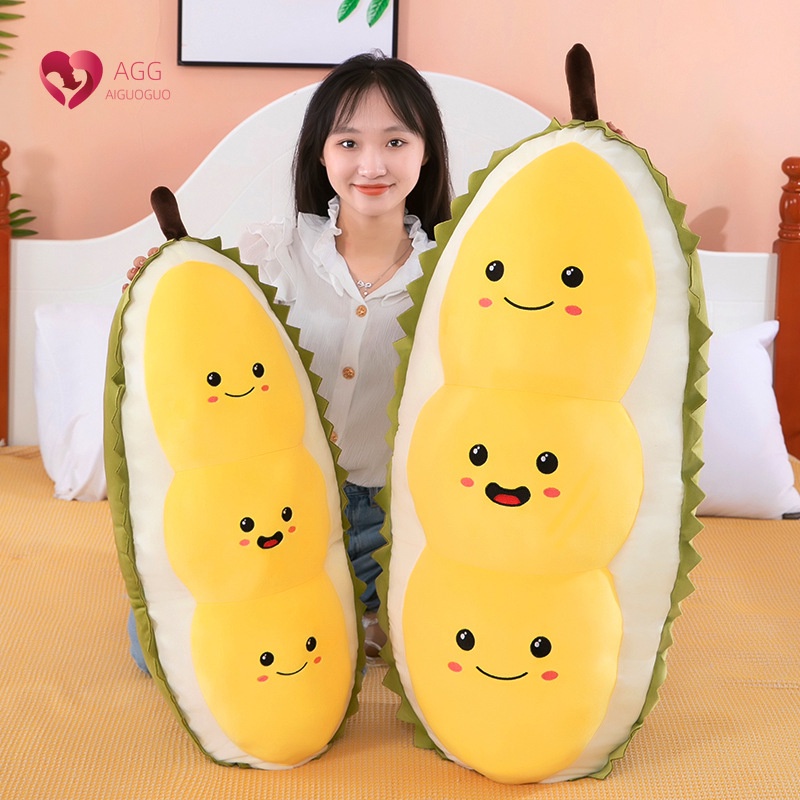 Dễ thương Gối Đậu Sầu Riêng Đồ Chơi Sang Trọng Ngôi Nhà Dễ Thương Búp Bê Trái Cây Gối Dài Bạn Gái Món Quà Sinh Nhật