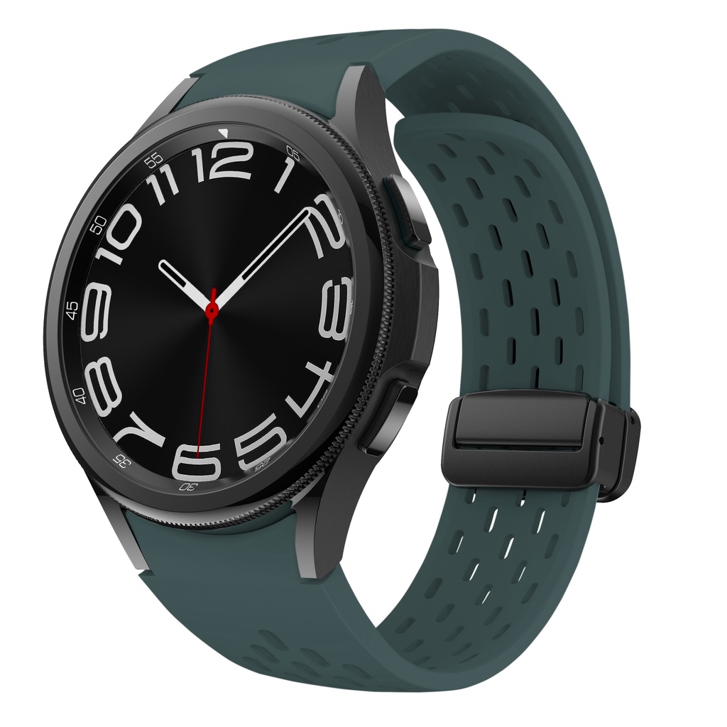 Silicone Dây Đeo Silicon Từ Tính Cho Đồng Hồ Thông Minh samsung galaxy watch 6 / 4 classic 47mm 46mm watch5 pro 6 5 40mm 44mm 45mm