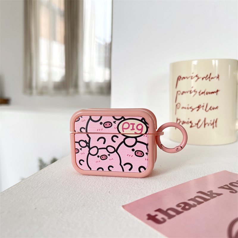 Vỏ Bảo Vệ Hộp Sạc Tai Nghe bluetooth Không Dây airpods1 / 2 3 pro pro2 air pods pro 3 Hình Gà / Heo Dễ Thương Ốp