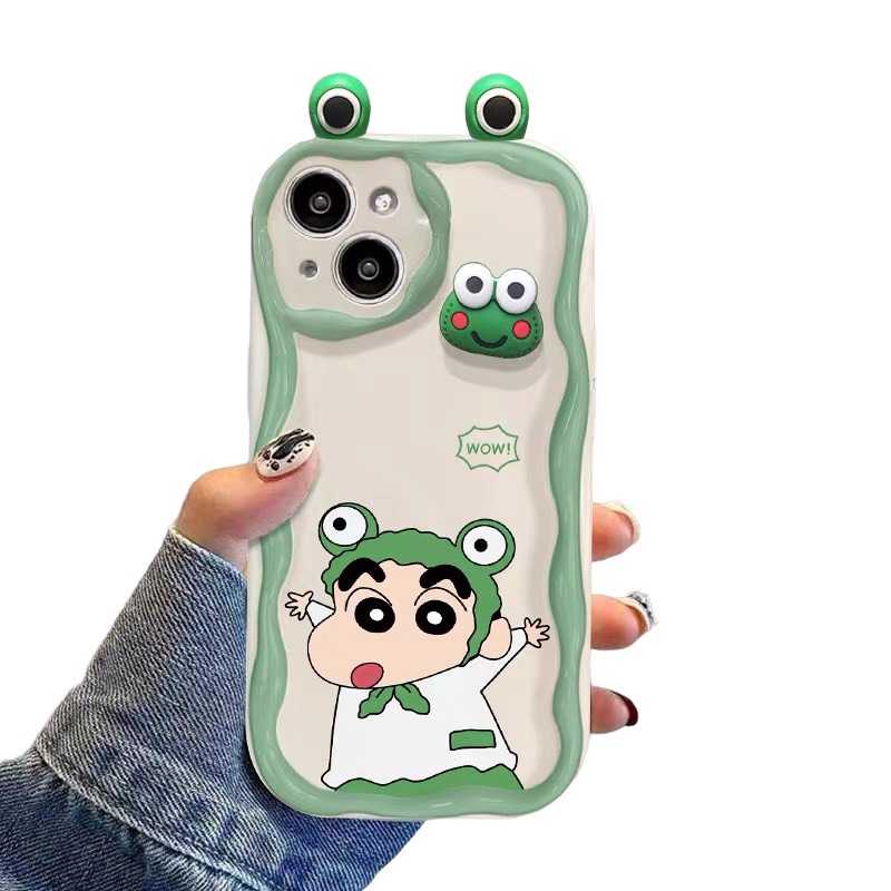 Ốp lưng dùng cho Iphone Cạnh sóng hình Shin Ếch S06