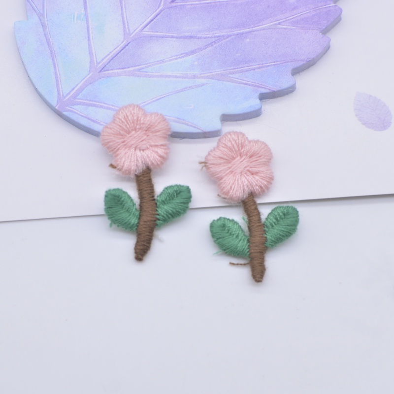 Set 20 Kẹp Vải Thêu Hình Hoa Hướng Dương 18 * 28mm Trang Trí Nón