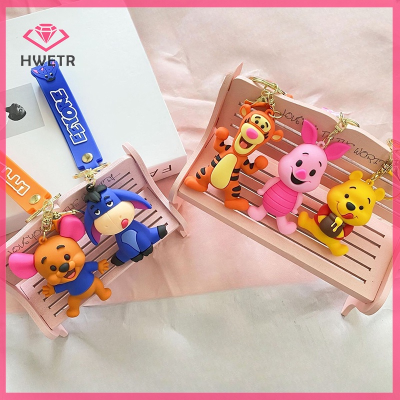 DISNEY Móc Khóa Hình Gấu Pooh / Hổ / Heo Con Dễ Thương Mới