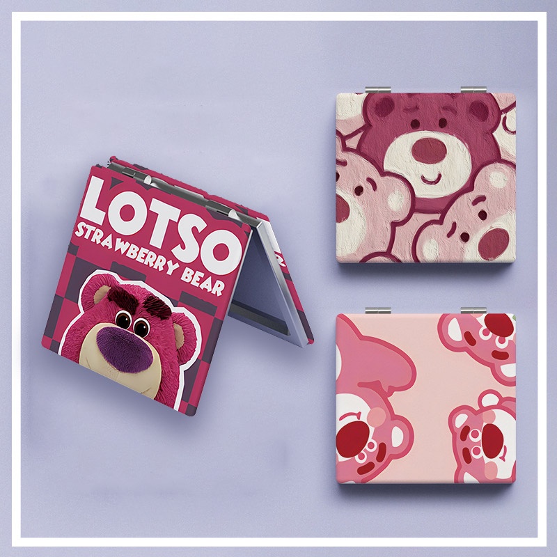 Dễ Thương Gương Trang Điểm Gấp Gọn Hình Gấu / Dâu Tây Xinh Xắn