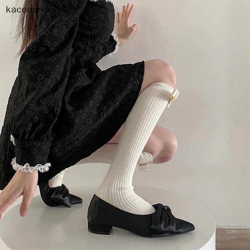 Vớ Cao Qua Gối Đính Nơ Phong Cách lolita Nhật Bản Dễ Thương Cho Nữ vn