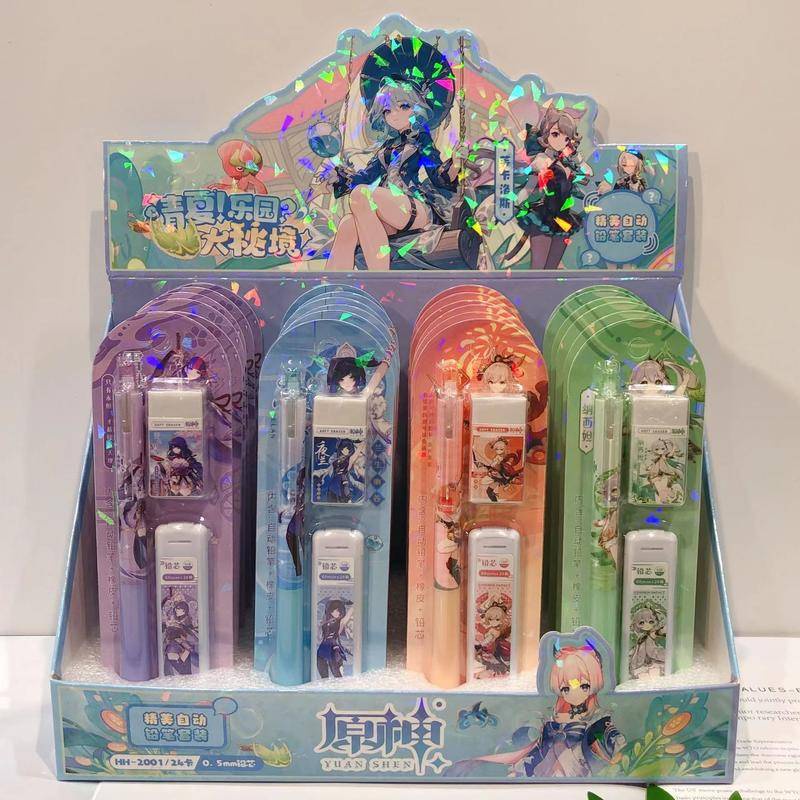 Cục Tẩy Bút Chì Tự Động 0.5mm Bằng Nhựa Họa Tiết Hoạt Hình 2023 game genshin shogun nahida yelan yoimiya