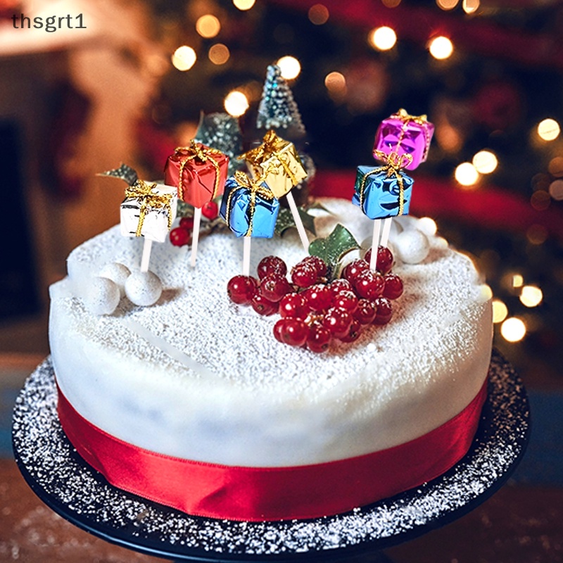 Set 10 Nĩa Ăn Trái Cây Giáng Sinh mini Trang Trí Cho Tiệc Giáng Sinh