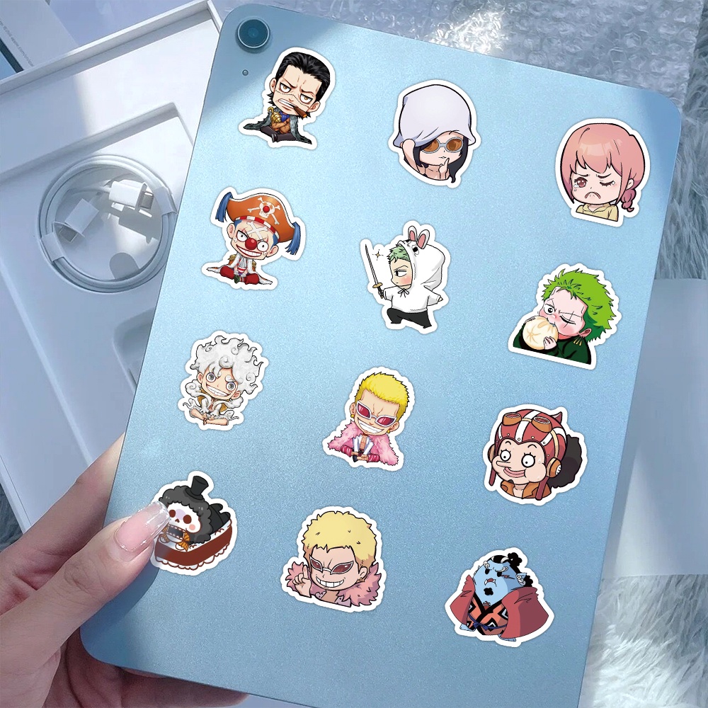 100 Miếng Dán Hoạt Hình One piece Trang Trí Mũ Bảo Hiểm / Bút Chì