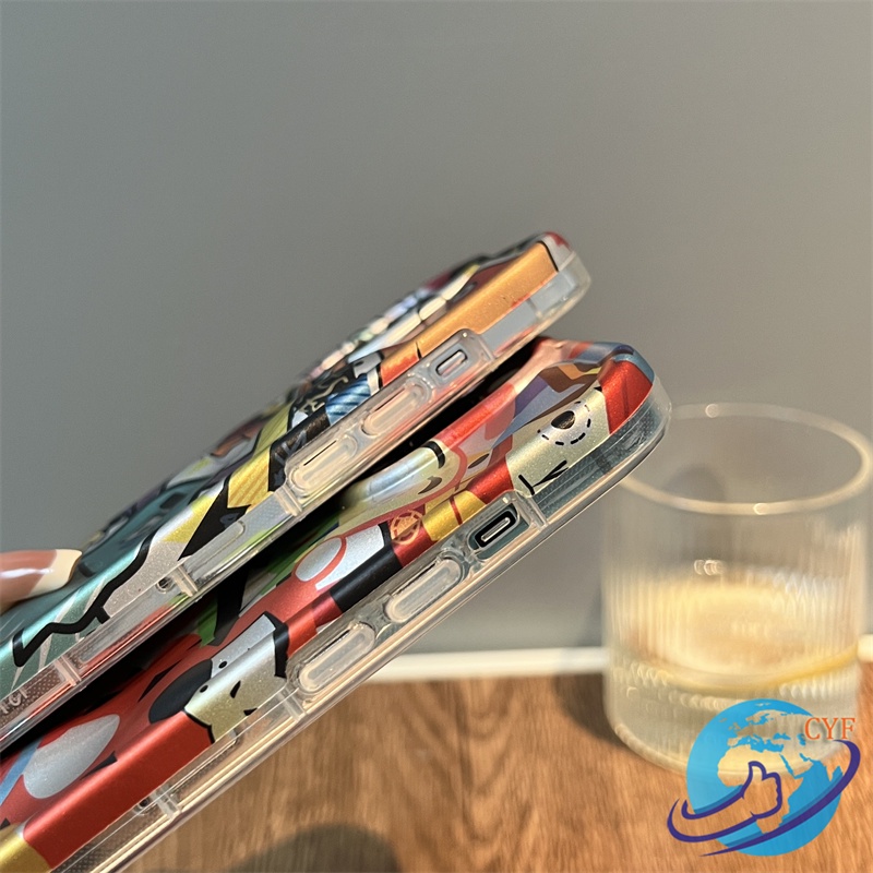 Ốp Điện Thoại Silicon Họa Tiết graffiti Cho iphone 15 14 13 12 11 pro max