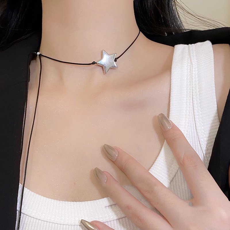 Vòng cổ MóC XíCh MặT HìNh Ngôi Sao ThờI Trang Cho Nữ
