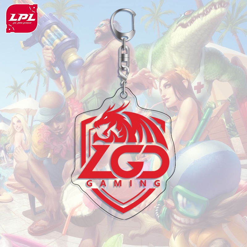 LPL Liên Minh Huyền Thoại Logo Acrylic Móc Khóa RNG FPX IG WE TOP DK Mặt Dây Chuyền Quà Tặng