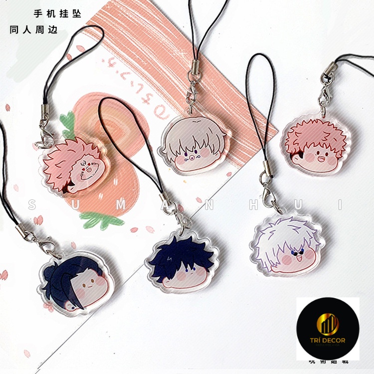 Chính tả Trở lại Ngoại vi Gojo Satoru Mặt dây chuyền điện thoại di động Nhật Bản Knotweed Móc khóa Fushiguro Megumi Mặt